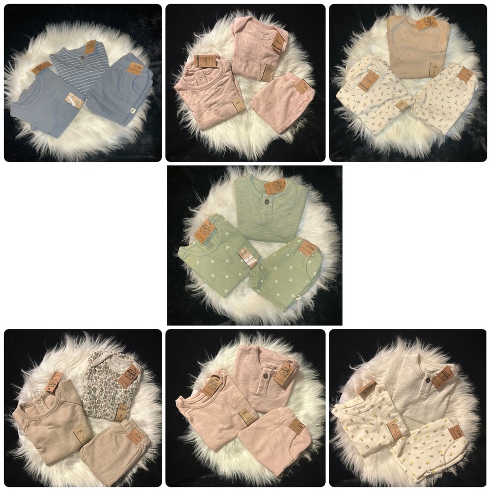 Easy-Peasy Baby Clothing Set in Soft Pastels